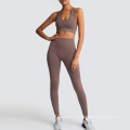 Women Sports Fitness Clothing Casual Sport Wear 2 Piece Workout Set tracksuit Women Seamless leggings Gym Yoga wear suit